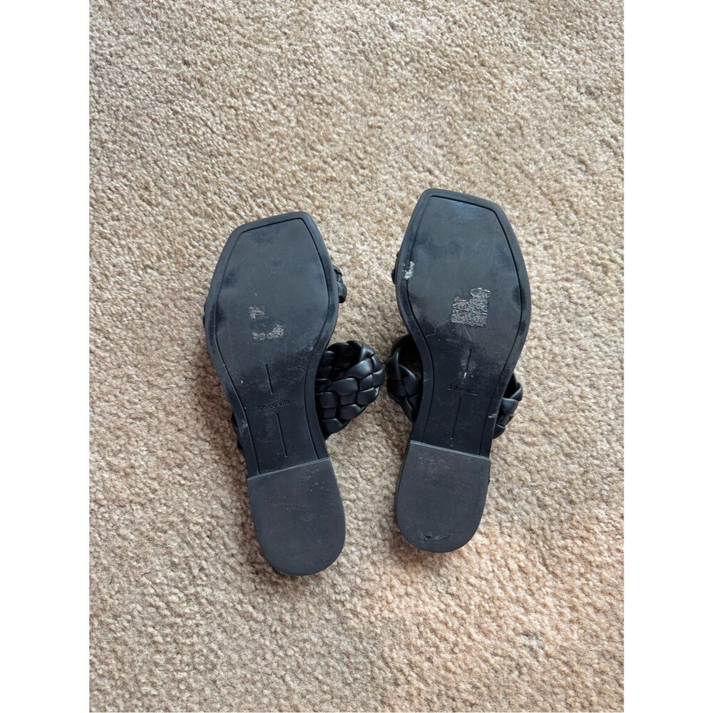 Dolce Vita Indy Double Braided Strap Sandals Black 8.5 - Picture 4 of 5